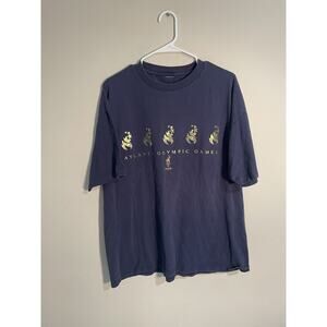 Vintage 1996 Atlanta Olympic Games Navy T-Shirt Men’s Size ?‎